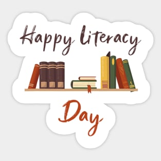 Books Day Celebrate International Literacy Day Sticker